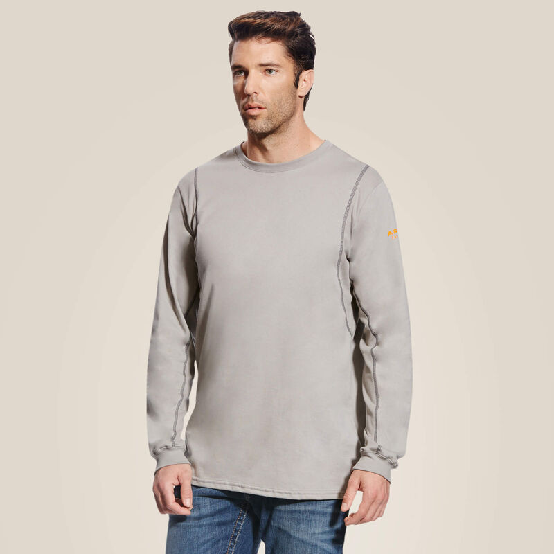 Mns FR AC LS Crew T-shirt - Silver Fox