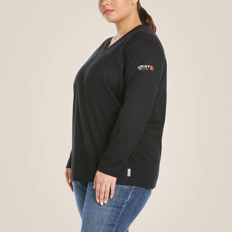 Women's FR AC Crew LS Top - Black