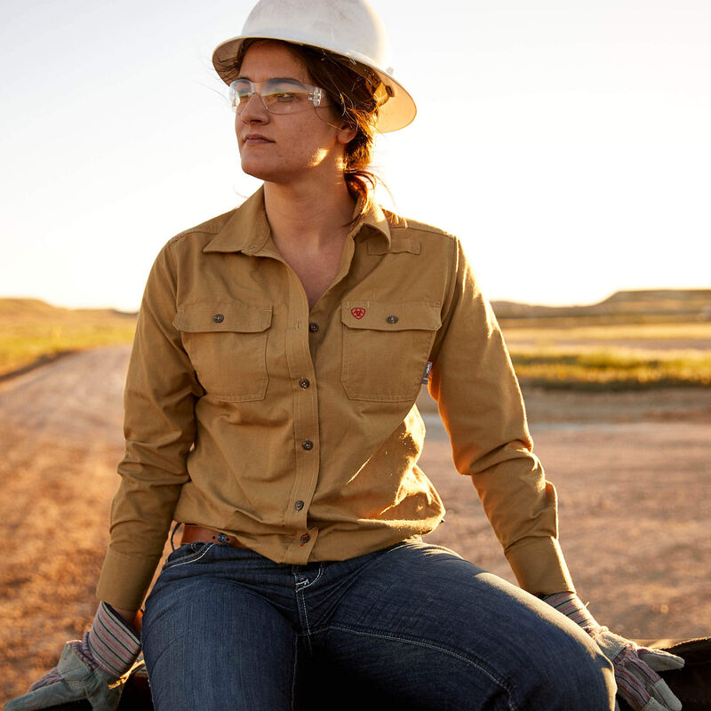 FR Women's Featherlight LS Workshirt - Khaki