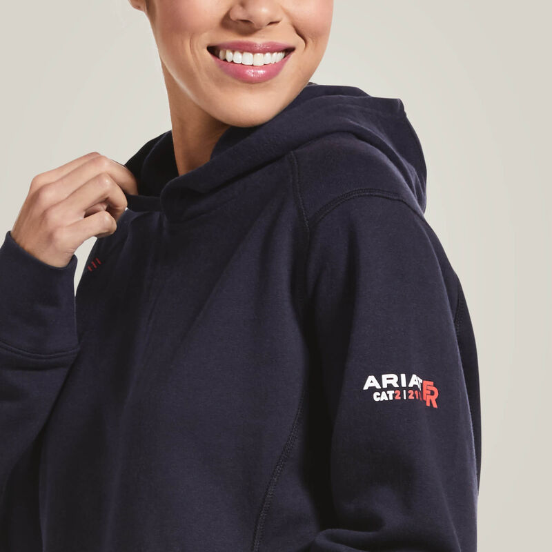 Wmns FR Rev Pull Over Hoodie Navy - Small
