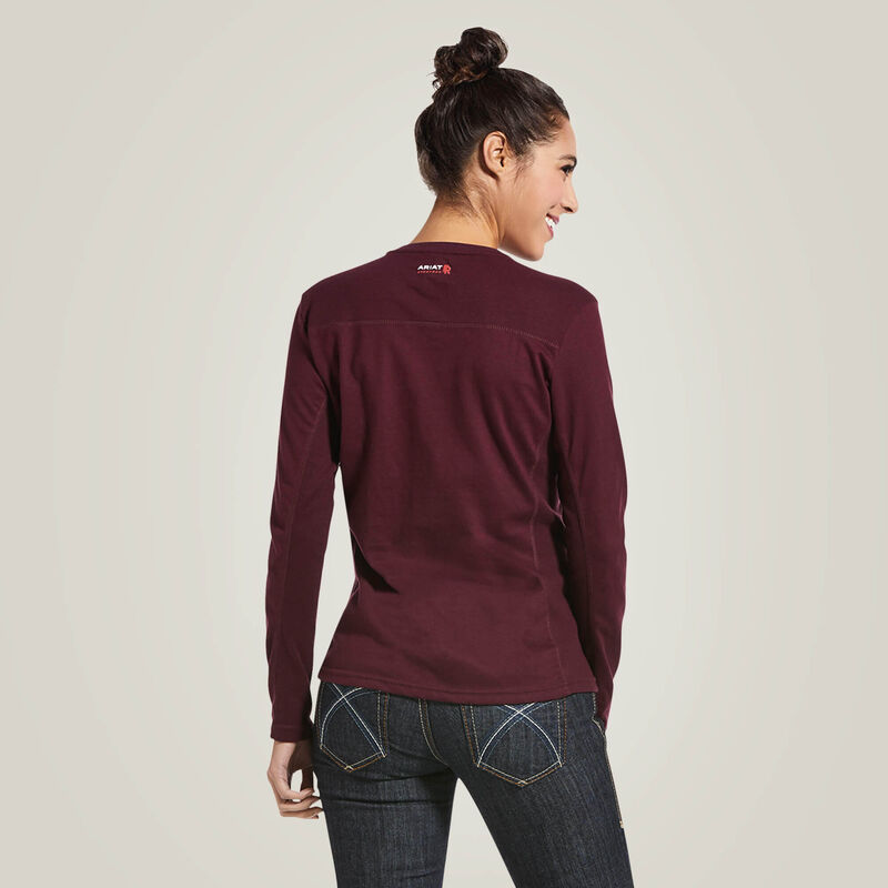 Women's FR AC Crew LS Top - Malbec