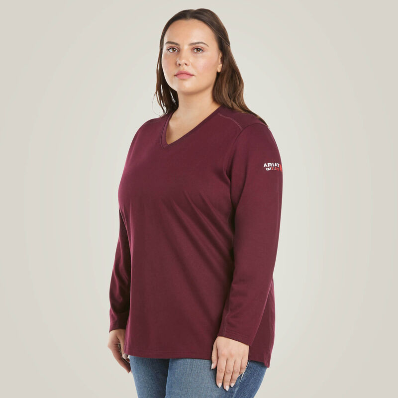 Women's FR AC Crew LS Top - Malbec