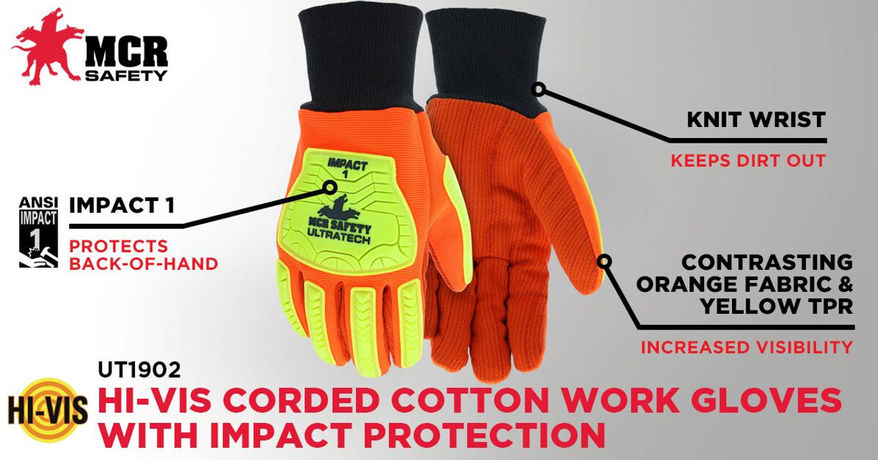 UtlraTech Impact Orange Cotton Cord Palm - Dozen