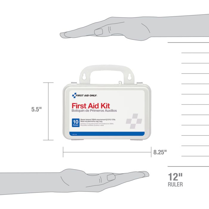 First Aid Kit 10 Person Plastic - 57 Pieces