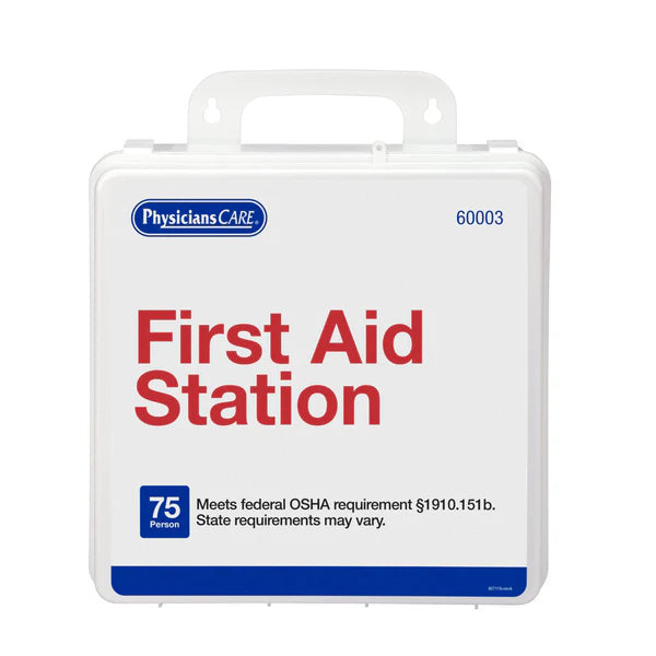 75 Person Office First Aid Kit, 312 Pieces, Plastic Case
