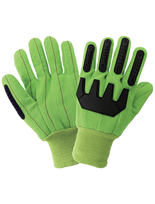 GG Cotton Impact Green 18-oz one size knit wrist - 1 Dozen