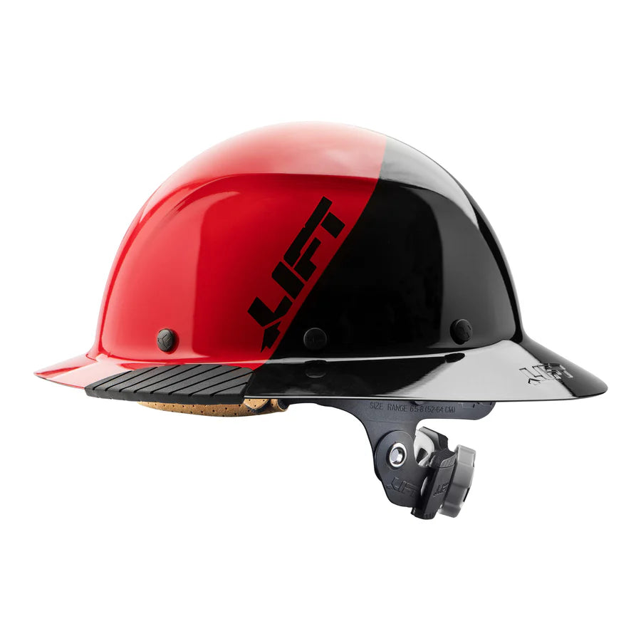 DAX Fiber Reinforced Full Brim 50/50 Gloss Red/black