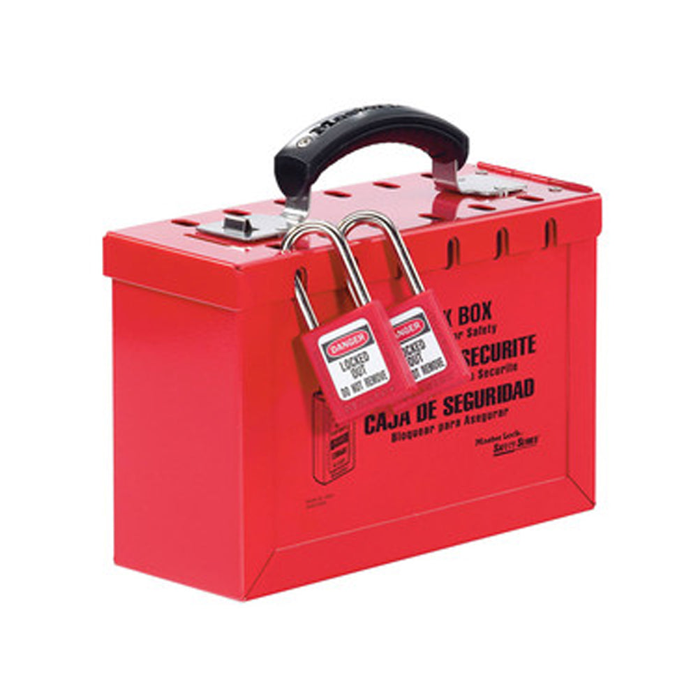 Master Lock Red Steel Group Lock Box