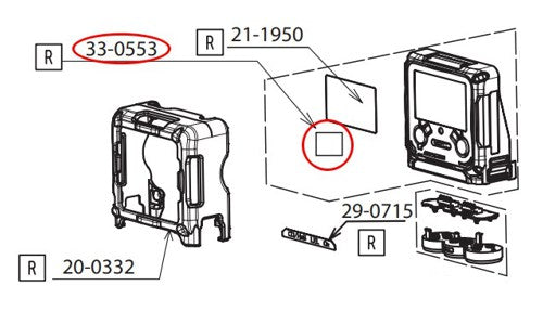 Buzzer cover for the RKI GX-3R Series gas monitor