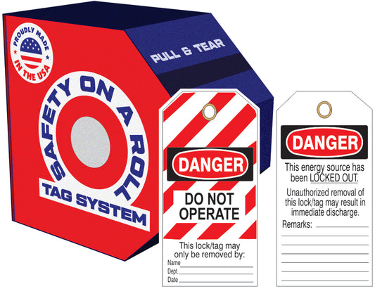 Lockout Safety Tags Roll Of 100