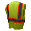 Hi-vis Mesh Vest Type R Class 2 Two-tone Green Silver