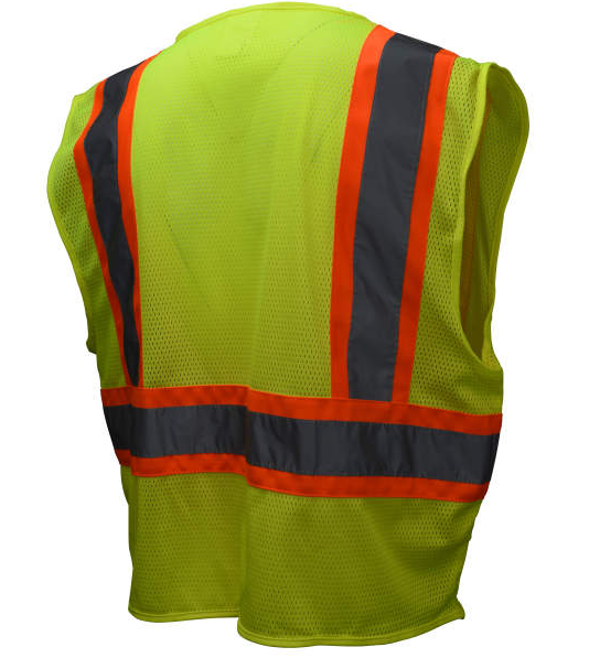 Hi-vis Mesh Vest Type R Class 2 Two-tone Green Silver