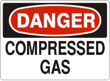 Compressed Gas Aluminum sign 7x10