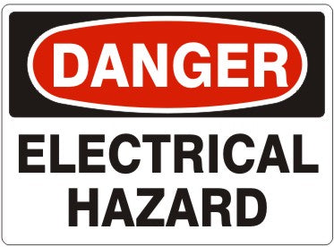 Electrical Hazard aluminum sign 7x10