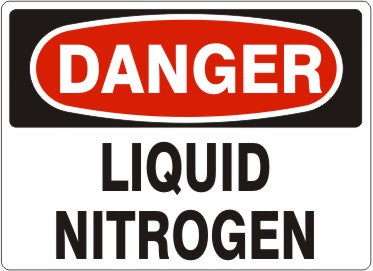 Liquid Nitrogen sign aluminum 7x10
