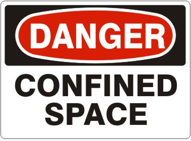 Confined Space Aluminum sign 7x10