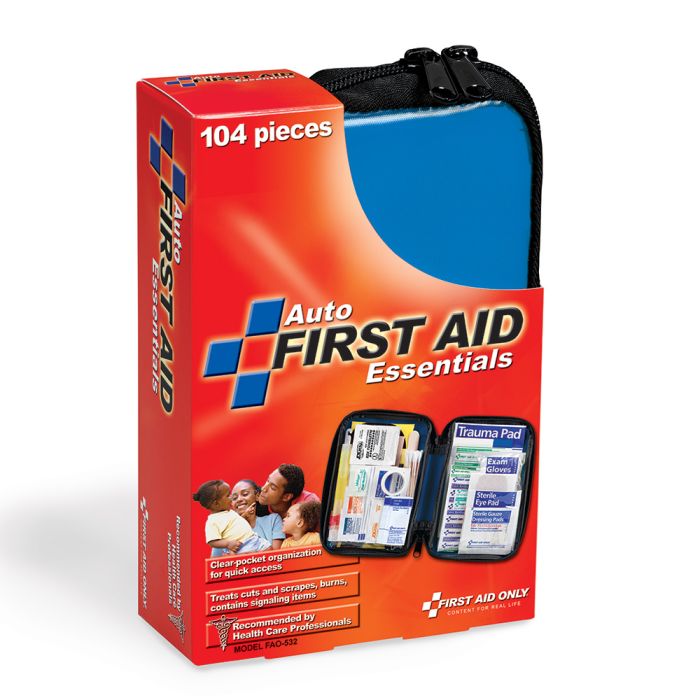 Vehicle First Aid Kit - 104 Piece Fabric Case