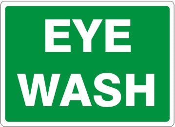 Eye Wash sign plastic 7x10