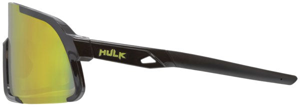 Hulk® HK4 Series Black Frame Safety Glasses Polarized Gold Mirror Lens MAX3® Scratch Resistant Coated