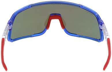 Hulk® HK4 Series Bomb Pop Frame Safety Glasses Polarized Blue Diamond Mirror Lens MAX3® Scratch Resistant Coated