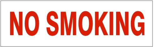 No Smoking - Vinyl 2.25x9 red/wht