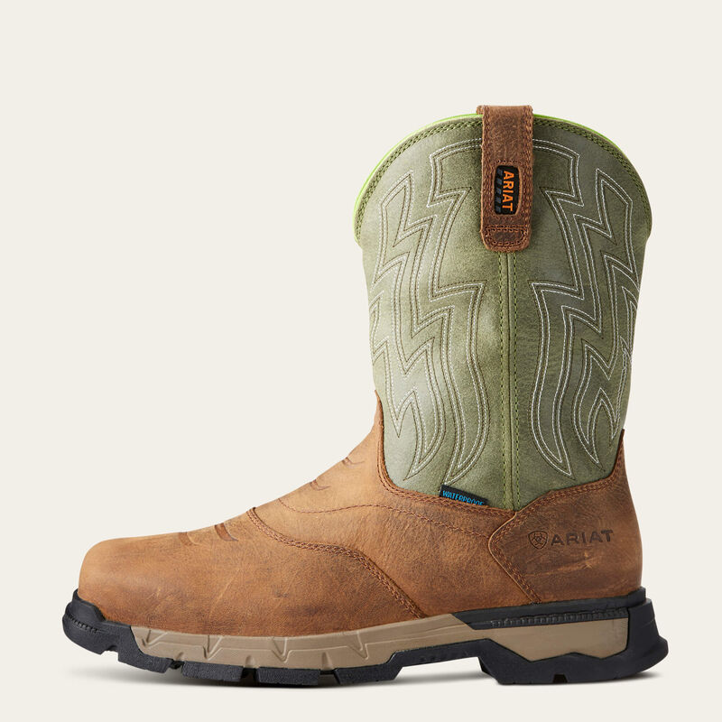 Rebar Flex Western Waterproof Composite Toe Work Boot - Rye Brown