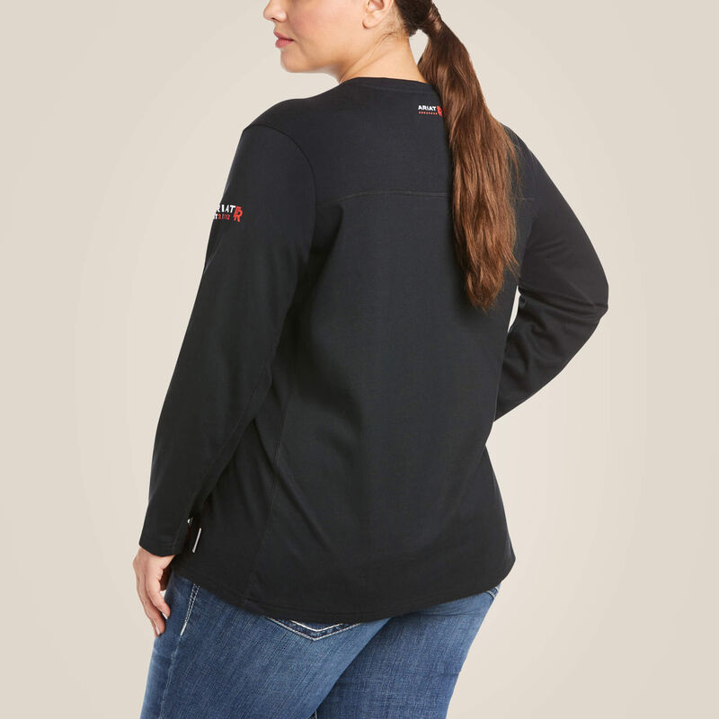 Women's FR AC Crew LS Top - Black