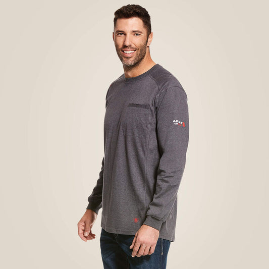 FR Air Crew LS T-shirt - Charcoal Heather