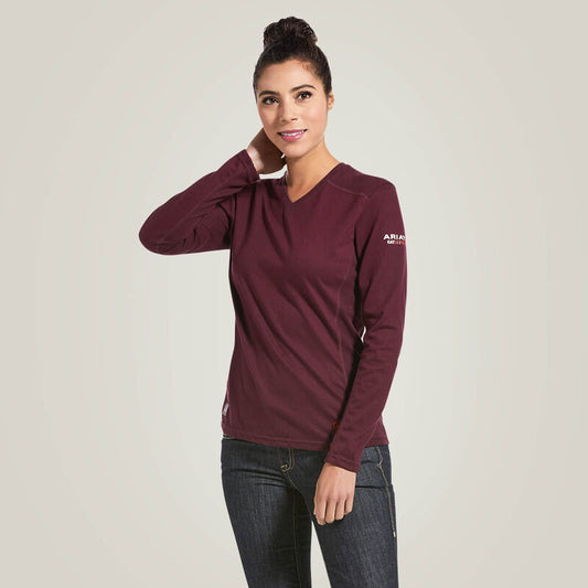 Women's FR AC Crew LS Top - Malbec