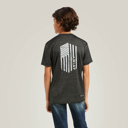 Boys Charger Vertical Flag Tee