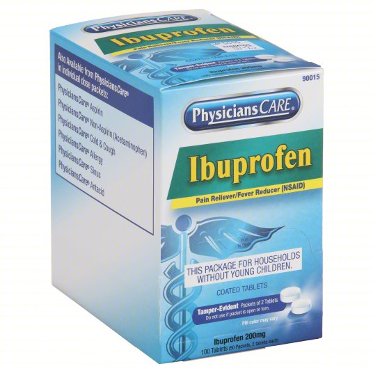 Physicians Care Ibuprofen 50 Bubble packets - box of 100 tablets