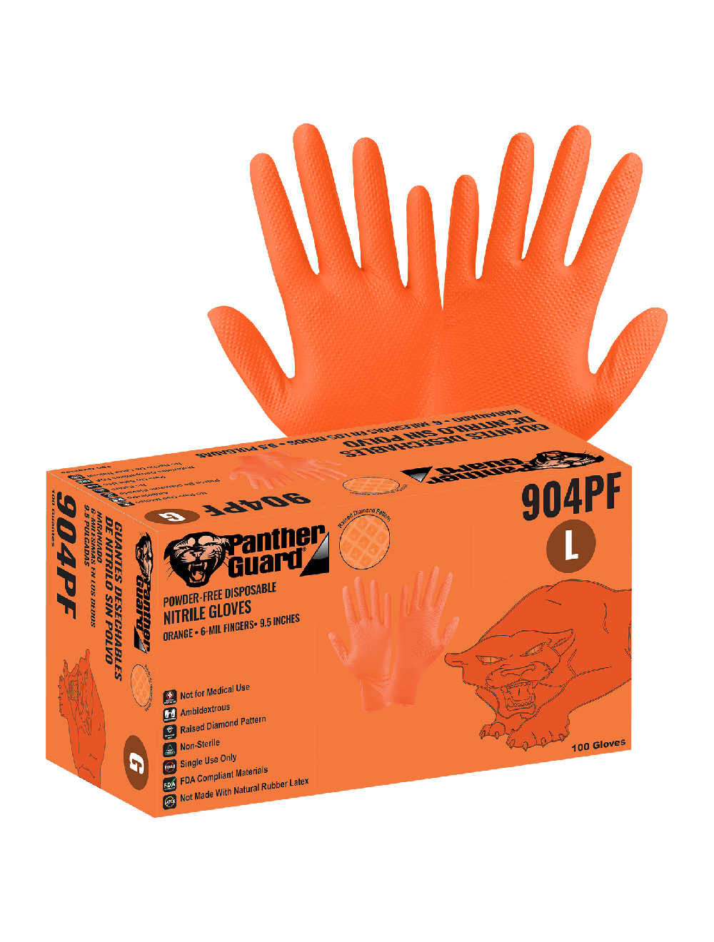 Pantherguard Orange Nitrile 6mil