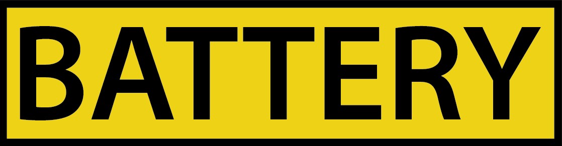 Battery / Batteries Vinyl Sticker