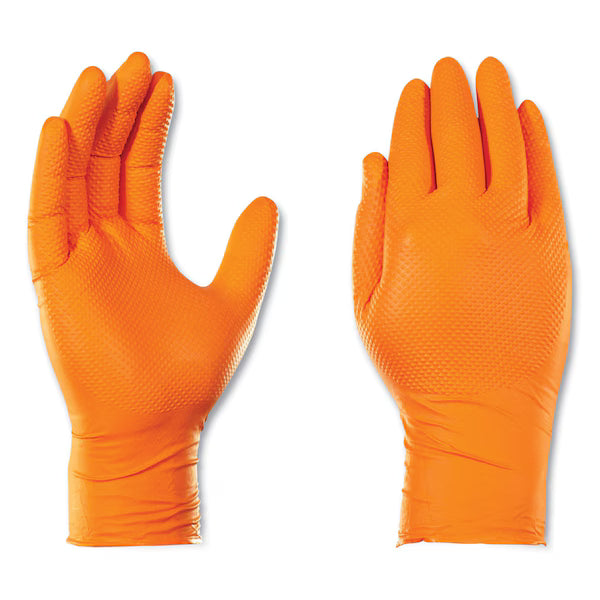 Gloveworks HD Orange Nitrile PF Ind Gloves - Box of 100