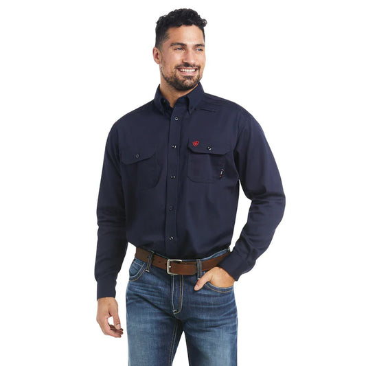 FR Solid Vent Work Shirt - Navy