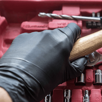 Gloveworks Black Nitrile PF Ind 5 mil Gloves