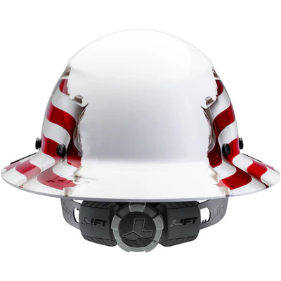 DAX Fiber Resin Full Brim Hard Hat (American Flag)