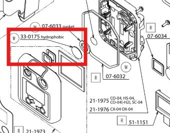 Sensor Membrane/Filter for GP-03/GP-04 series single gas monitors