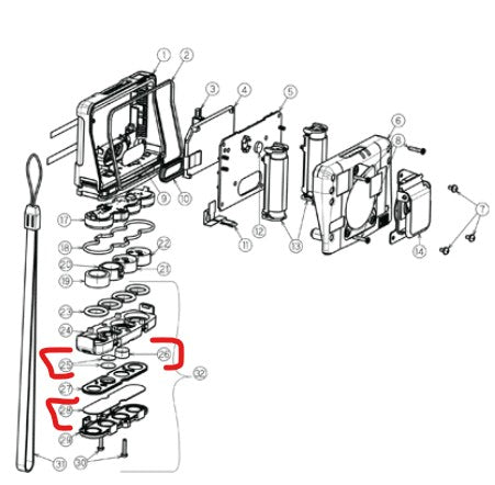 Filter set for one GX-2009 instrument