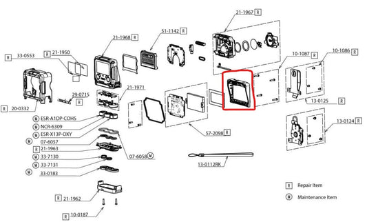 Rear Case Assembly for GX-3R - No battery