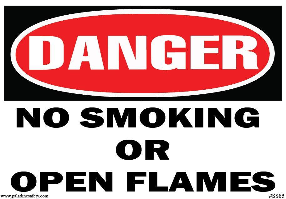 Danger - No Smoking or Open Flames