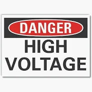 Danger - High Voltage (w/symbol)